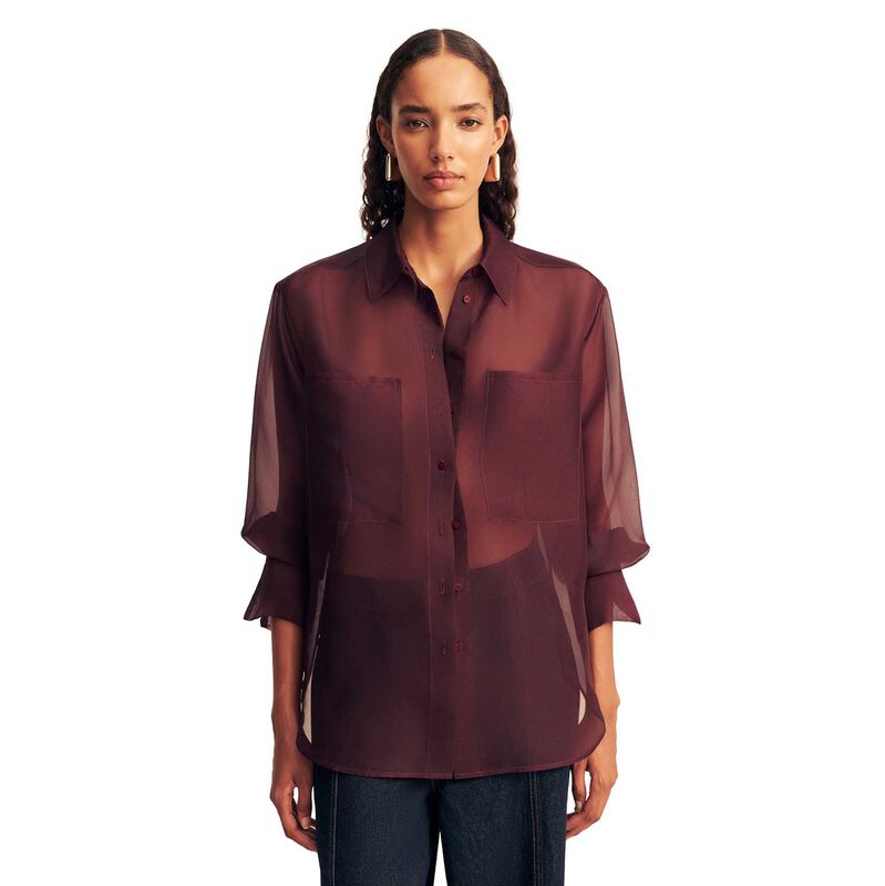 Shona Joy Tibby Silk Organza Shirt image number 0